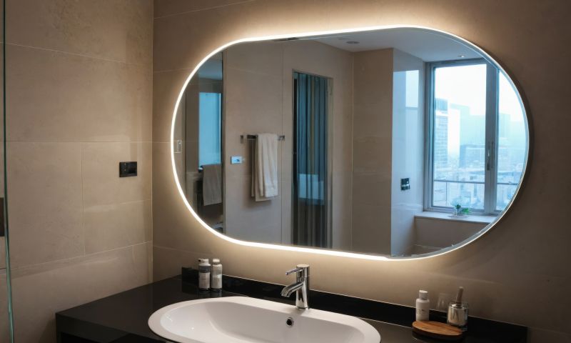 Backlit Mirror with Storage